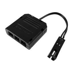 Junction box 3 holes, black, 100mm 22AWG mini mother LEDUA