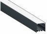 Aluminum profile for LED strip AL-84 2 meters RAL 7016 anthracite gray surface mounted, suspended LEDUA