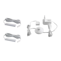 Set of LED lamps with foot switch for lighting furniture shelves 2pcs 220V blue light white wire LEDUA