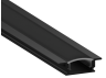 Aluminum profile for LED strip AL-01-1 2 meters black diffuser recessed LEDUA