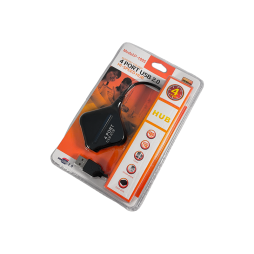 USB HUB with 4 USB 2.0 ports with backlight (Model:P-1005), in blister, 4-1036, active