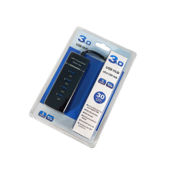 USB HUB with 4 USB 3.0 ports with backlight, in blister, 4-1040, passive