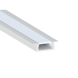 Aluminum profile for LED strip AL-01-1 1 meter white recessed LEDUA