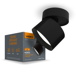 VIDEX GX53 lamp swivel Black VL-SPF18B-B