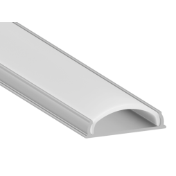 Aluminum profile for LED strip AL-61 (65grams) 2 meters anodized flexible overhead LEDUA