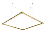 LED pendant lamp, ceiling "Quadra mini" square 110-240V 32W 3500k 1000*1000 gold housing LEDUA