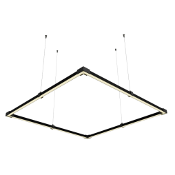 LED pendant lamp, ceiling "Quadra mini" square 110-240V 32W 4500k 1000*1000 black body LEDUA