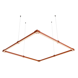 LED pendant lamp, ceiling "Quadra mini" square 110-240V 32W 4500k 1000*1000 orange body LEDUA