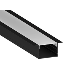 Aluminum profile for LED strip AL-29 1.8 meters black recessed LEDUA