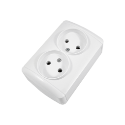 Surface socket 2-a Magnolia white LMR2006 Lemanso