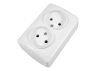 Surface socket 2-a Magnolia white LMR2006 Lemanso