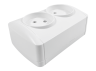 Surface socket 2-a Magnolia white LMR2006 Lemanso