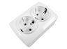 Surface socket 2-a with grounding Magnolia white LMR2007 Lemanso