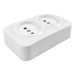 Surface socket 2-a Note white LMR2306 Lemanso