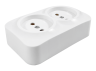 Surface socket 2-a Note white LMR2306 Lemanso