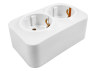 Surface socket 2-a with grounding Note white LMR2307 Lemanso