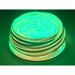 LED strip 2835-120led-11х5.5mm-220V 9W/m IP65 green (50m in reel) #17-G AVT