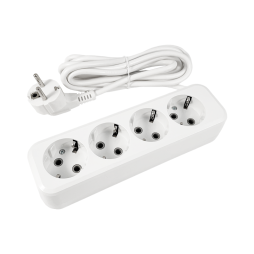 Extension cord 4 sockets 3m with grounding LMK046 Lemanso