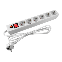 Extension cord 6 sockets 1.8m with grounding child protection LMK050 Lemanso