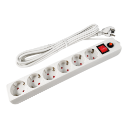 Extension cord 6 sockets 5m with grounding child protection LMK052 Lemanso