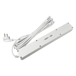 Extension cord 6 sockets 5m with grounding child protection LMK052 Lemanso