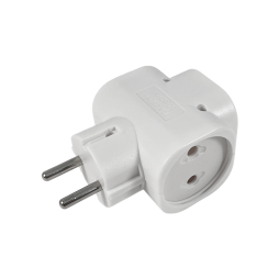 Tee without grounding white LMA038 Lemanso