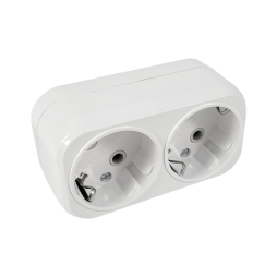 Double with grounding white LMA023 Lemanso