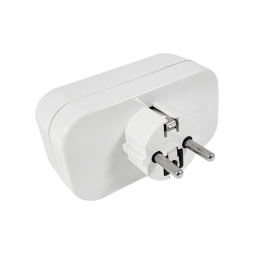 Double with grounding white LMA023 Lemanso