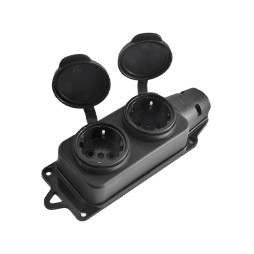 2-socket rubber grounding block LMA061 Lemanso