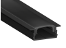 Aluminum profile for LED strip AL-01-1 1 meter black recessed diffuser LEDUA