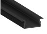 Aluminum profile for LED strip AL-01-1 1 meter black recessed diffuser LEDUA