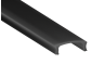 Aluminum profile for LED strip AL-01-1 1 meter black recessed diffuser LEDUA