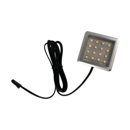 Square lamp 53*53 2W 12V 6500k 2.9m wire