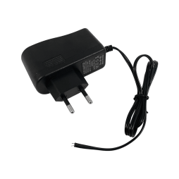 Power supply 12W-IP44 1A 700mm AWG, plastic 12V socket black LEDUA