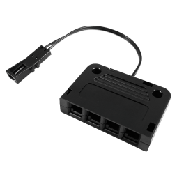 4-hole junction box, black, 100mm 22AWG mini mother LEDUA