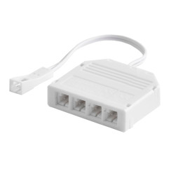 4-hole junction box, white, 100mm 22AWG mini mother LEDUA