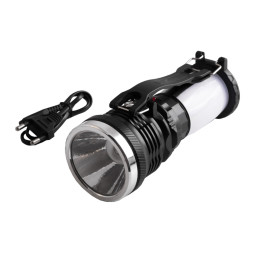 Portable flashlight 2891T-1W+16SMD, solar battery, 220V charger, built-in battery without warranty Luxury