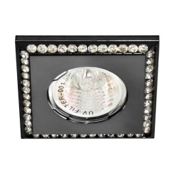 Built-in luminaire Feron DL102-BK under the lamp transparent black