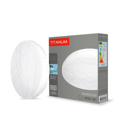 LED wall and ceiling lamp TITANUM 24W 5000K Curved lines