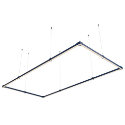 LED pendant, ceiling lamp "Tetragon mini" rectangle 110-240V 48W 3500k 1000*2000 blue housing LEDUA