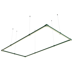 LED pendant, ceiling lamp "Tetragon mini" rectangle 110-240V 48W 4500k 1000*2000 green body LEDUA