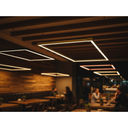 LED pendant, ceiling lamp "Tetragon mini" rectangle 110-240V 48W 6500k 1000*2000 blue body LEDUA