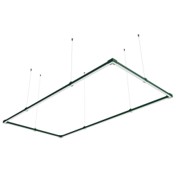 LED pendant, ceiling lamp "Tetragon mini" rectangle 110-240V 48W 6500k 1000*2000 green body LEDUA