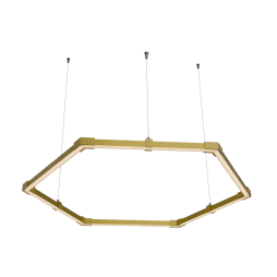 Lamp collapsible LED pendant, Hexagon, Honeycomb, ceiling "Hexagon mini" hexagon 110-240V 48W 3500k 1000*6 gold body LEDUA