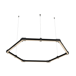 Lamp collapsible LED pendant, Hexagon, Honeycomb, ceiling "Hexagon mini" hexagon 110-240V 48W 3500k 1000*6 black body LEDUA