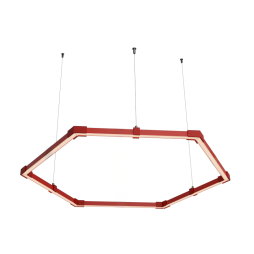 Lamp collapsible LED pendant, Hexagon, Honeycomb, ceiling "Hexagon mini" hexagon 110-240V 48W 3500k 1000*6 red body LEDUA