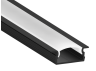 Aluminum profile for LED strip AL-78 2 meters black profile recessed LEDUA