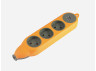 Block "Orange" 3 sockets 10A/250V, 2USB 2.1A, without ground. / LMK75005 Max. 2500W orange Lemanso