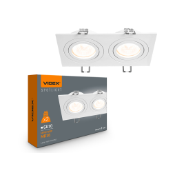 Lamp lamp 2xGU10 220V recessed White (VL-SPF23S-W) VIDEX