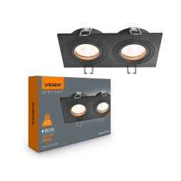 Lamp lamp 2xGU10 220V recessed Black (VL-SPF23S-B) VIDEX